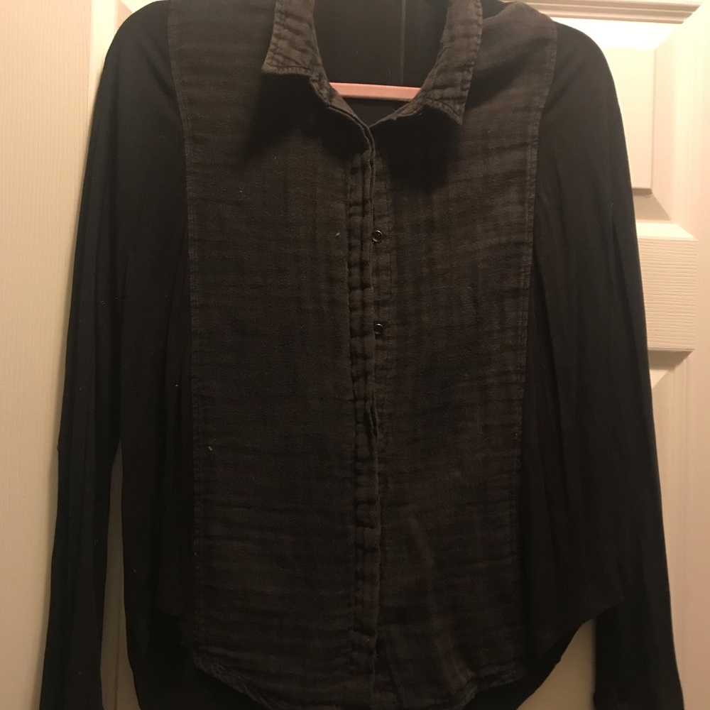 Dark brown BDG button down shirt